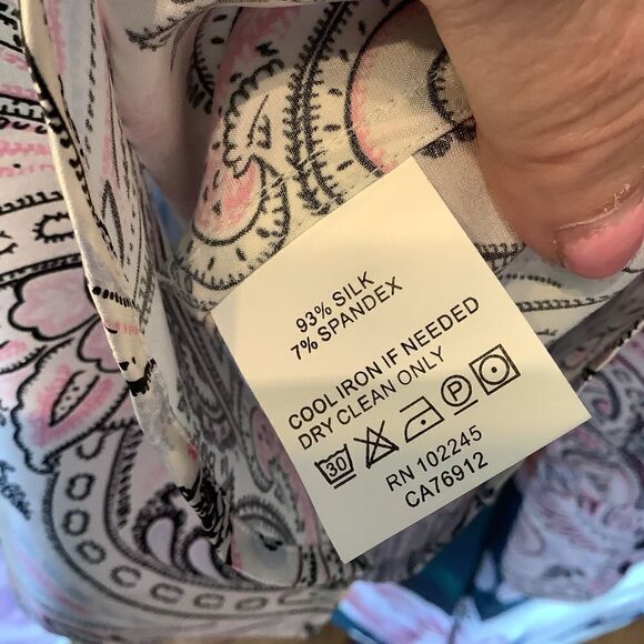 Audrey Talbott Silk Paisley Blouse 👚🦋👛🌸 - Picture 4 of 6
